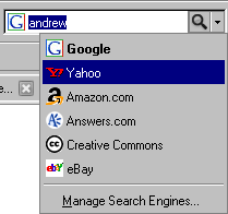 [Mozilla Firefox 2 search droplist]