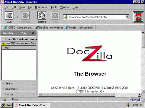 [DocZilla screenshot]