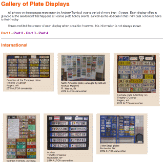 [Gallery of Plate Displays]