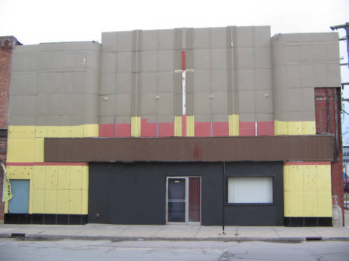 [Porcelain enamel storefront, Port Huron]