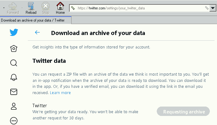 [Download your Twitter archive]