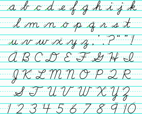 [Forced cursive handwriting]