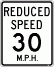 [Reduced Speed 30 Ahead]