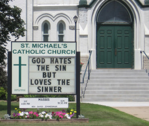 [Catholic Church Marquee in Whitelaw]